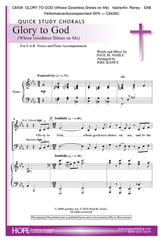 Glory to God SAB choral sheet music cover